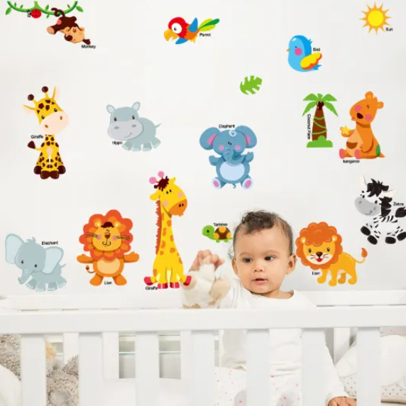 Decal trang trí tường - Những người bạn thú dễ thương