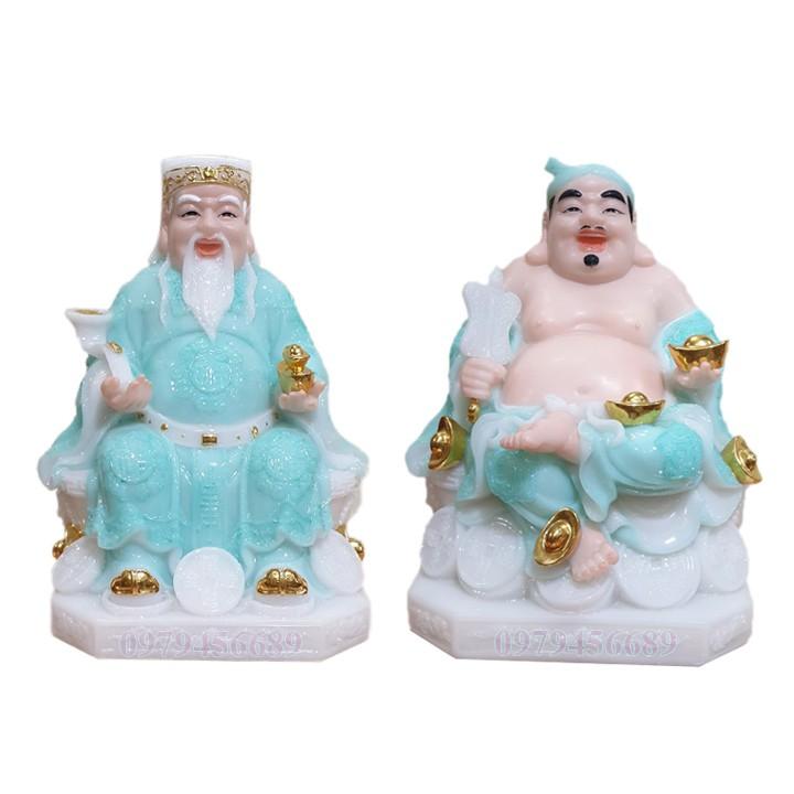 Cặp tượng thần tài ông địa đá cao cấp 10 inch - M2