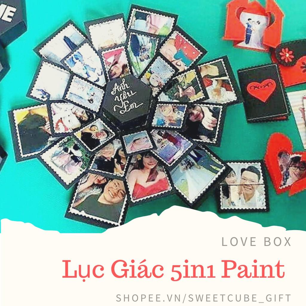 Hộp Quà Handmade_LOVE BOX LỤC GIÁC 5IN1 PAINT(19.5x19.5x13cm)