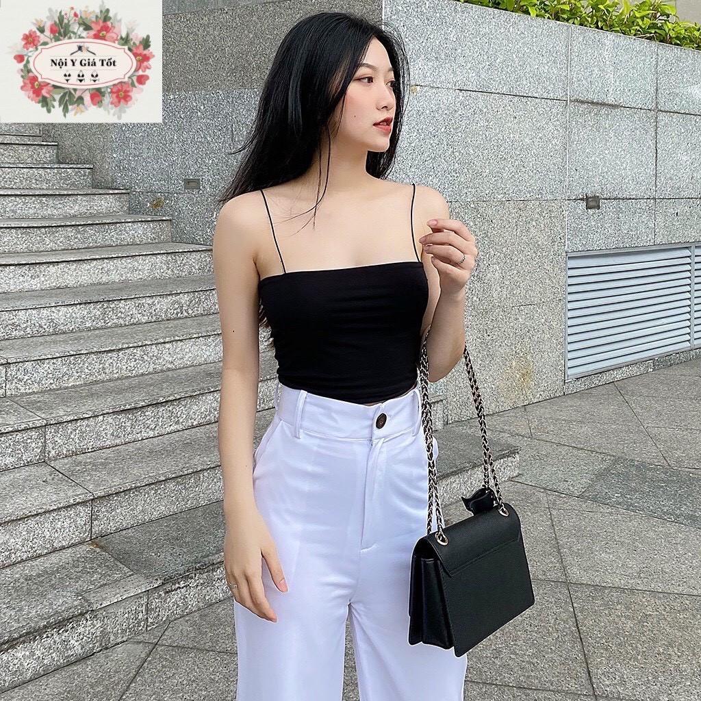 ÁO 2 DÂY NỮ DÁNG CROPTOP SIÊU XINH