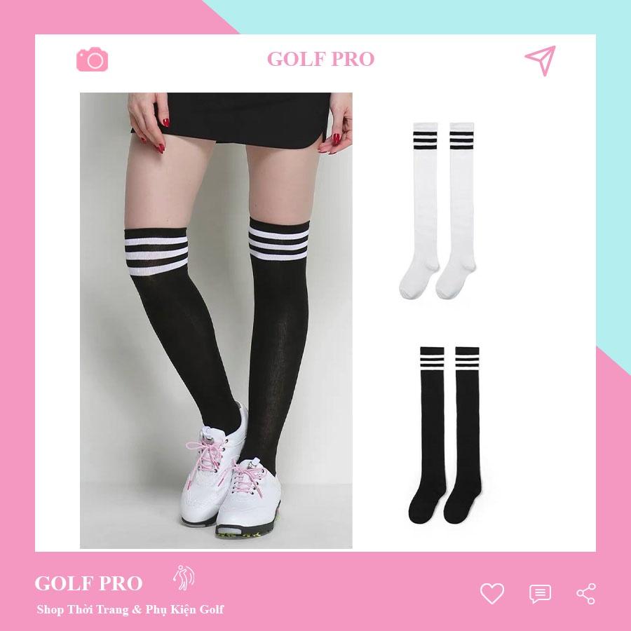 Tất golf nữ cao cổ thể thao thoáng khí 4 mùa thấm hút mồ hôi tốt TG007