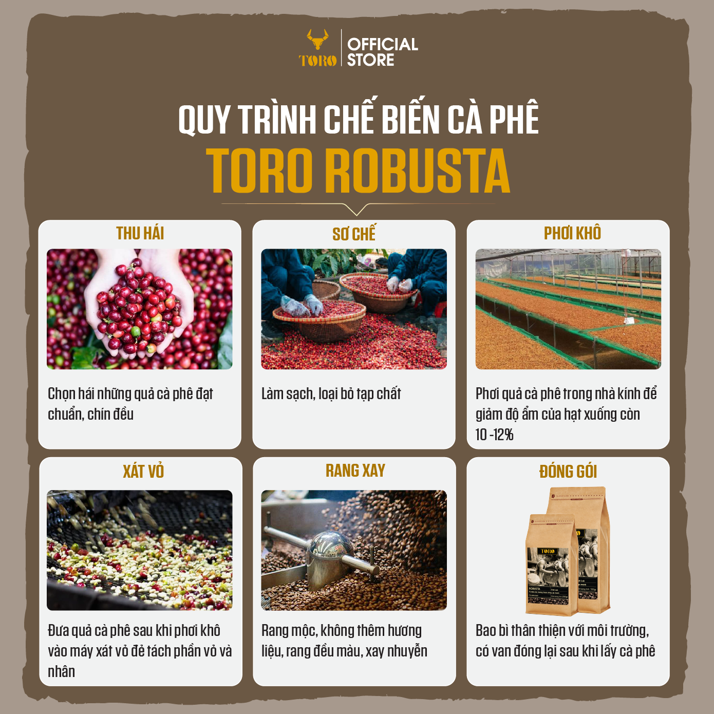 Cà Phê Bột Toro Robusta Nguyên Chất 100% | TORO FARM