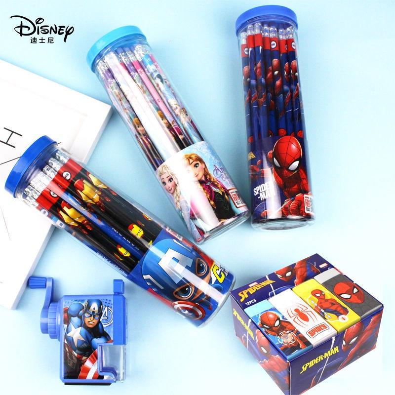 Hộp 30 Bút Chì Iron Man, Spider, Elsa, nàng bạch tuyết, Chuột Micky. CHINAGO.STORE