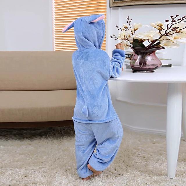 BỘ ĐỒ LIỀN THÂN STITCH XANH