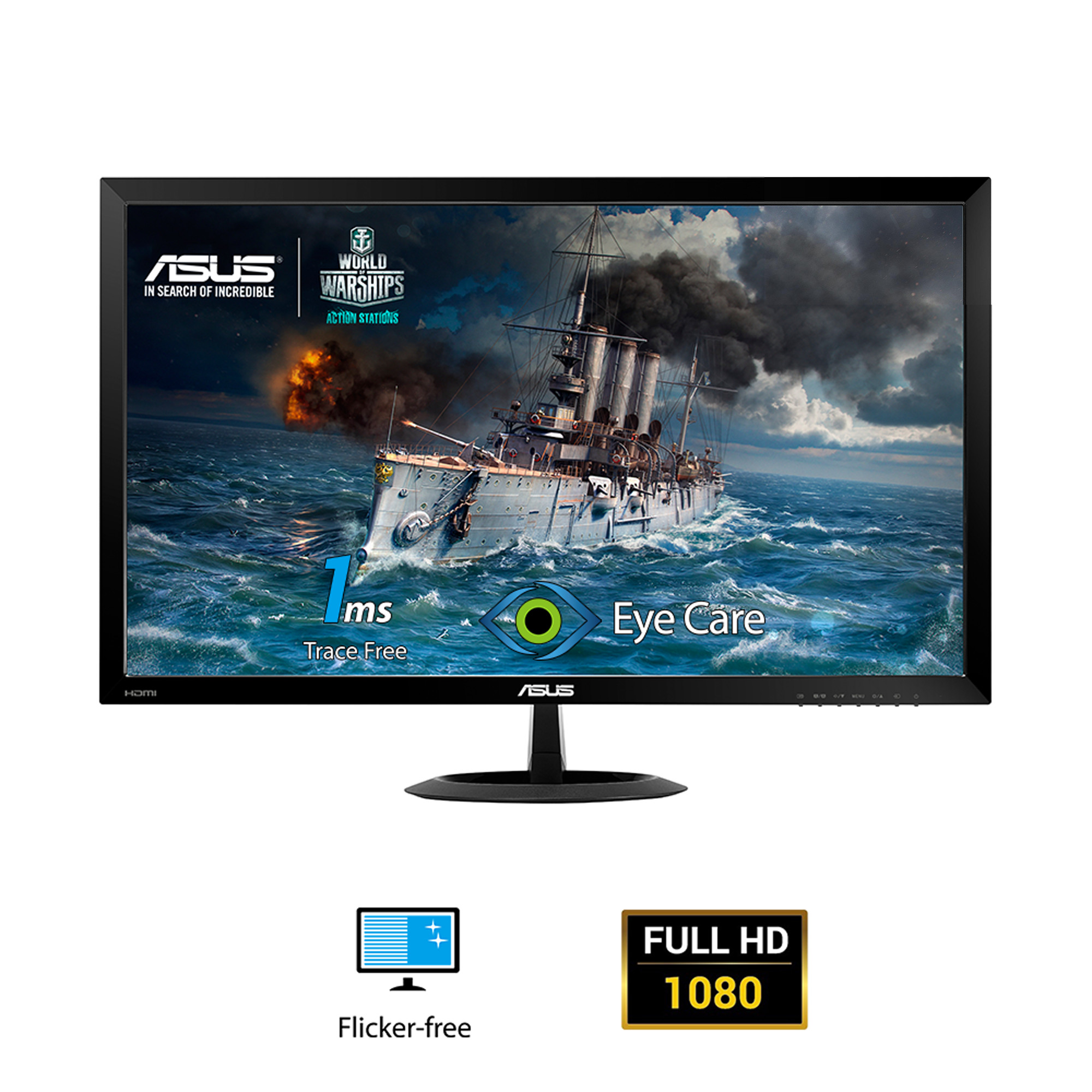 Màn Hình Gaming Asus VX278H 27 inch Full HD (1920 x 1080) 1ms 75Hz TN Stereo RMS 1.5W x 2 - Hàng Chính Hãng