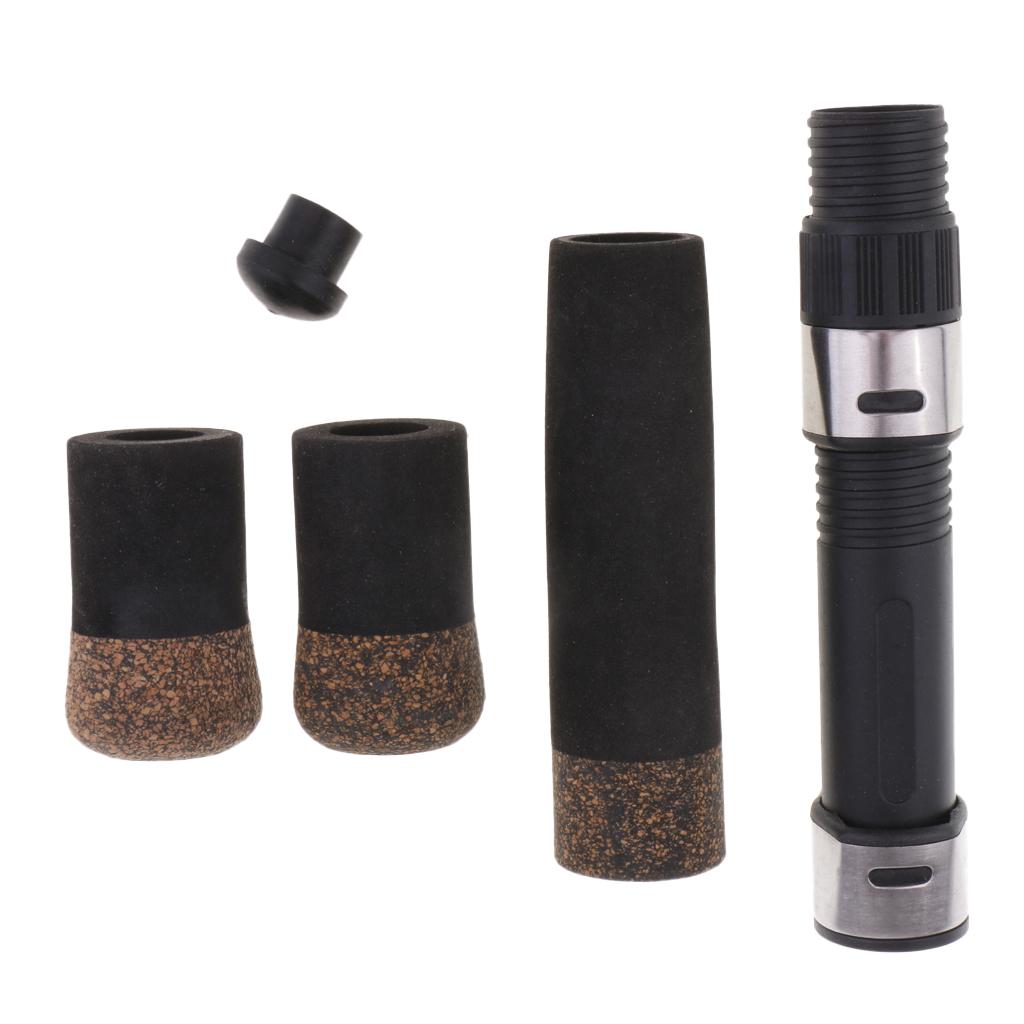Rod Building Black EVA Casting Fishing Rod Handle Grip with Reel Seat