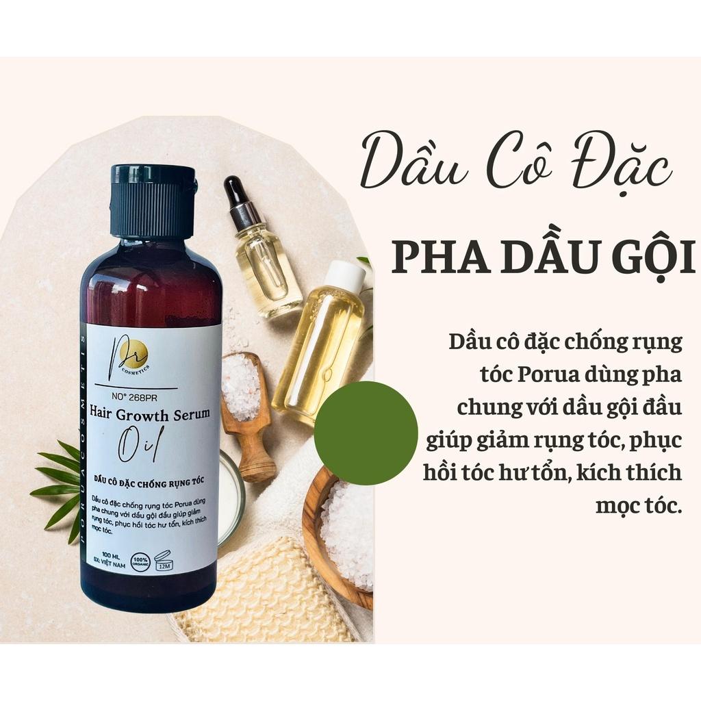 Dầu cô đặc chống rụng tóc PORUA 100ml pha với dầu gội giảm rụng tóc kích thích mọc tóc nuôi dưỡng tóc chắc khoẻ mềm mượt giảm gàu