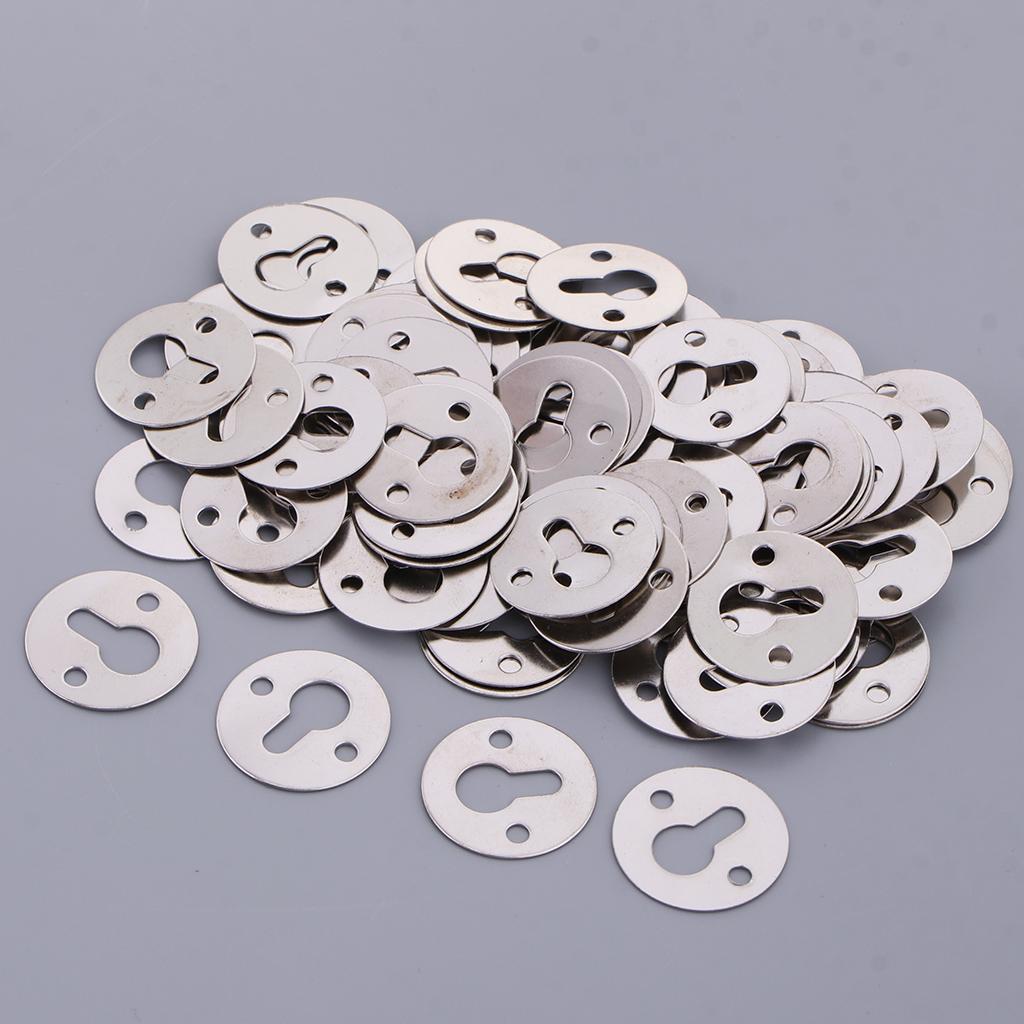 100Pcs Round Keyhole Hangers Fasteners Hanging Hardware for Picture Frame 23mm