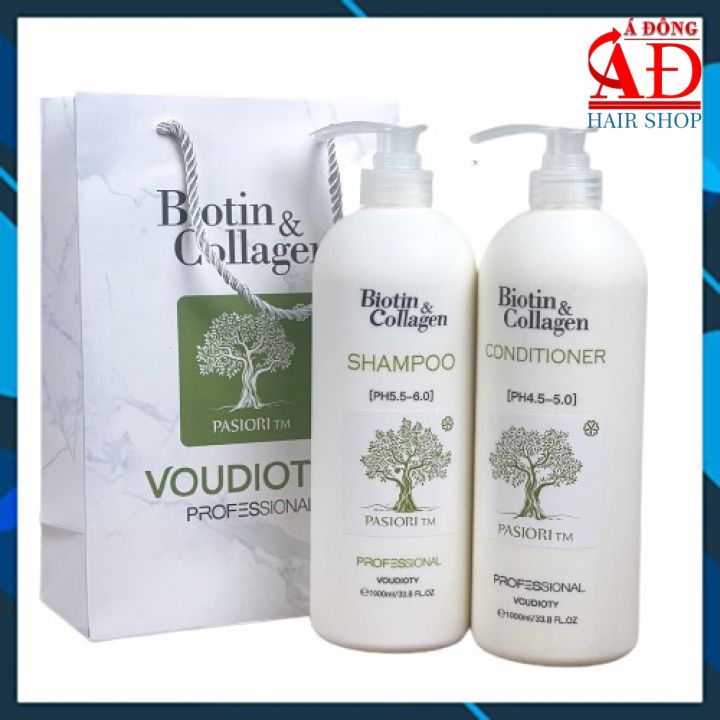DẦU GỘI PASIORI TM COLLAGEN & BIOTIN TRẮNG PHỤC HỒI, MỀM MƯỢT NGĂN GÃY RỤNG TÓC ITALY 1000ML