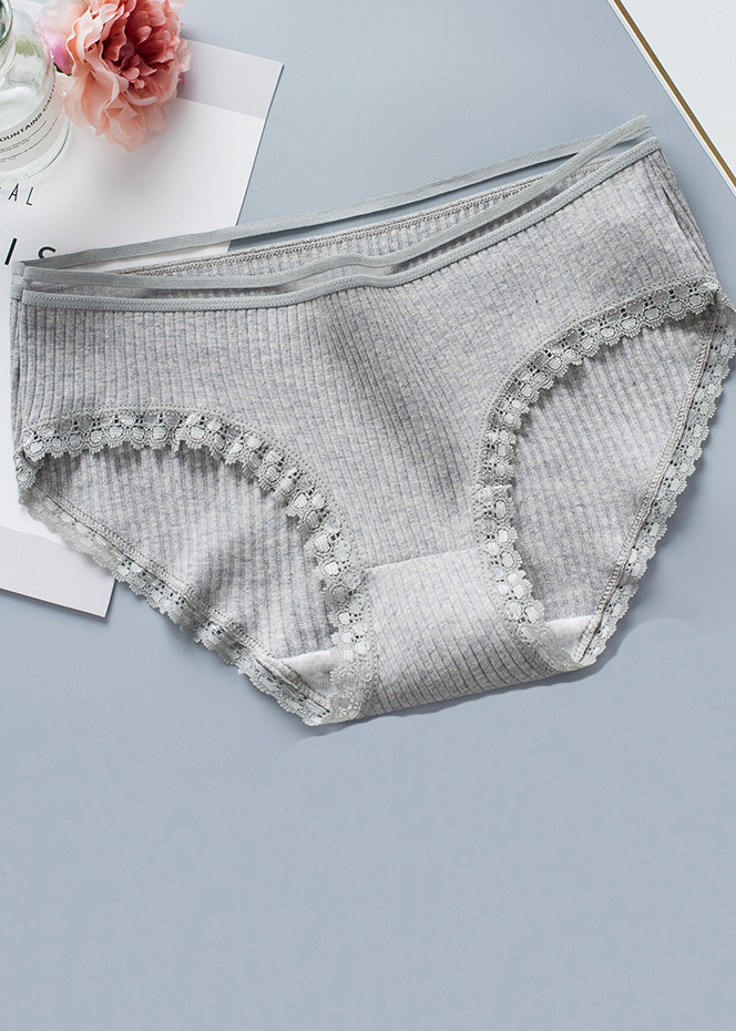 Combo 5 quần lót nữ cotton cao cấp phối viền ren thấm hút mồ hôi QL02