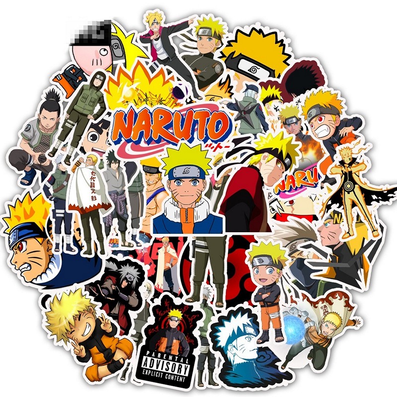 Bộ 50 miếng Sticker hình dán Naruto SetC