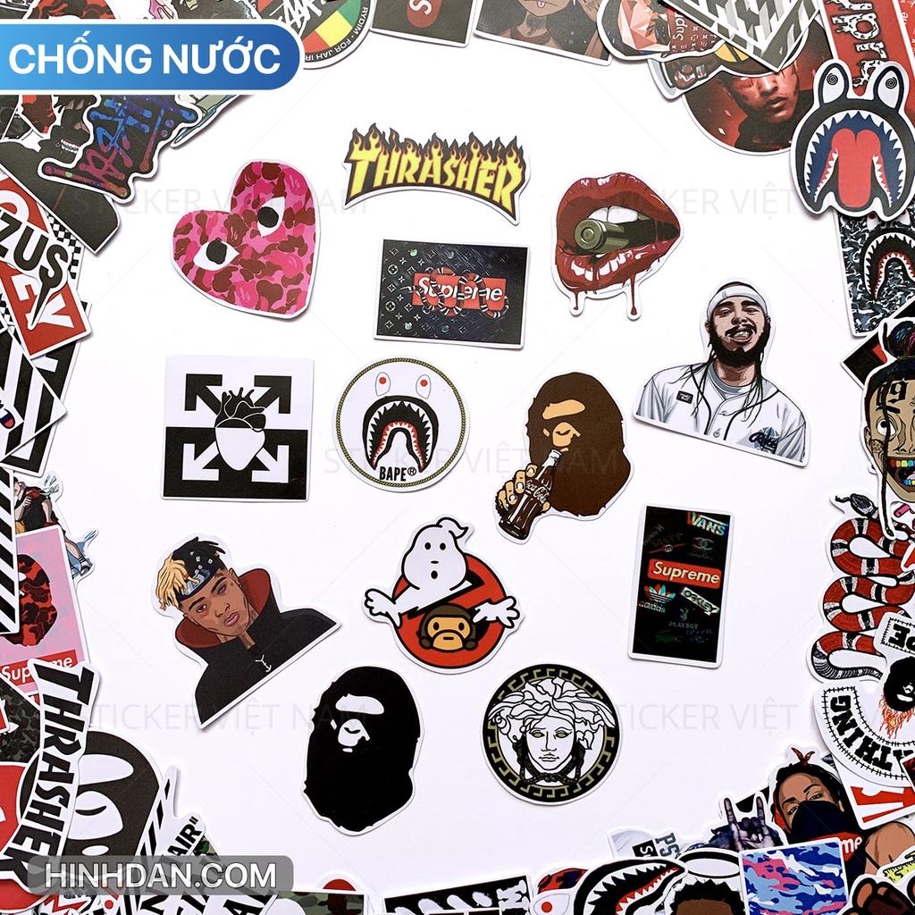 Sticker Hypebeast Bape Offwhite - Dán Trang Trí - Chất Liệu PVC Cán Màng Chất Lượng Cao Chống Nước, Chống Nắng, Không Bong Tróc Phai Màu
