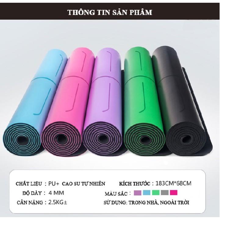 Thảm tập yoga Sportslink Vendy định tuyến PU (Kèm túi đựng