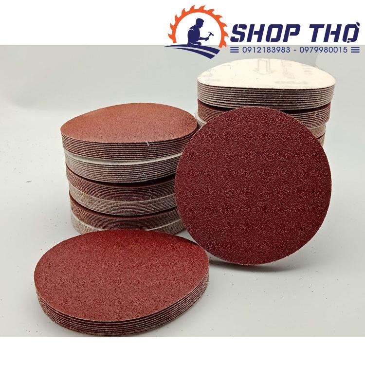 Giấy nhám tròn đế lông đường kính 100mm