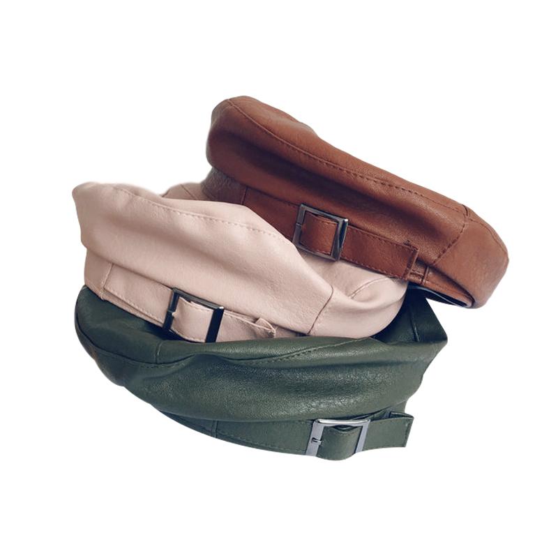 Mới Nón Trẻ Em cho Bé Gái Giả Da Thu Đông Bé Mũ Có Thể Điều Chỉnh Trẻ Em Bé Trai Nón Trẻ Em Mũ Nồi Đô Phụ Kiện