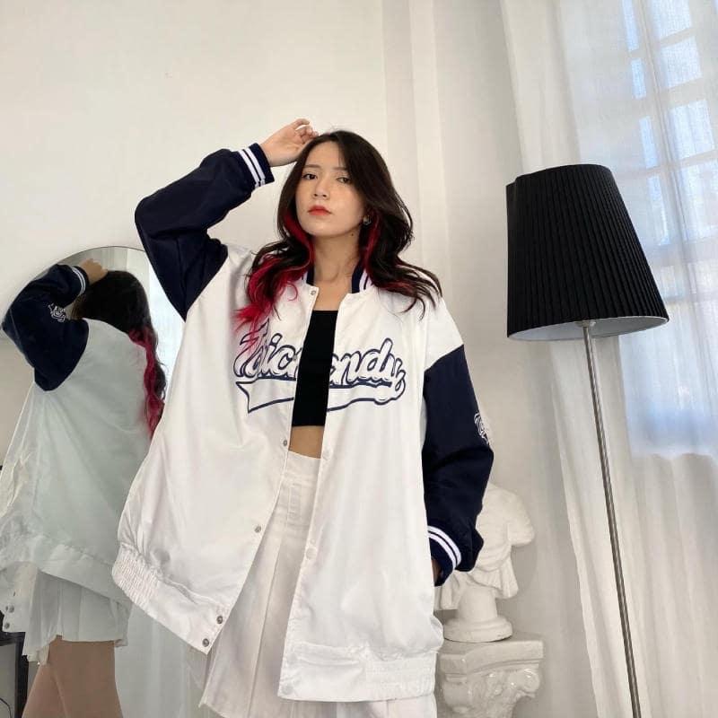 Áo Khoác Bomber Varsity Jacket Dù 2 Lớp TORI Form Rộng Nam Nữ Unisex Cúc Bấm - Trẻ Trung Năng Động Ulzzang