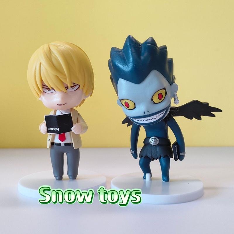 Mô hình Death Note - Yagami Raito Light Kira Tử thần Ryuk Shinigami Rem L Lawliet đế trắng - Cao khoảng 10cm - Bán lẻ