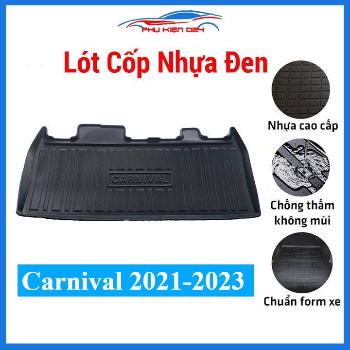 Thảm nhựa lót cốp Carnival 2021-2023 tấm lót sàn cốp bằng nhựa dẻo cao cấp, không mùi, chống thấm nước tốt