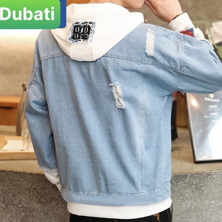 ÁO KHOÁC JEAN NAM NỮ UNISEX CHẤT BÒ CÓ NÓN XANH BIỂN HOT NHẤT HIỆN NAY HÀN QUỐC - DUBATI FASHION