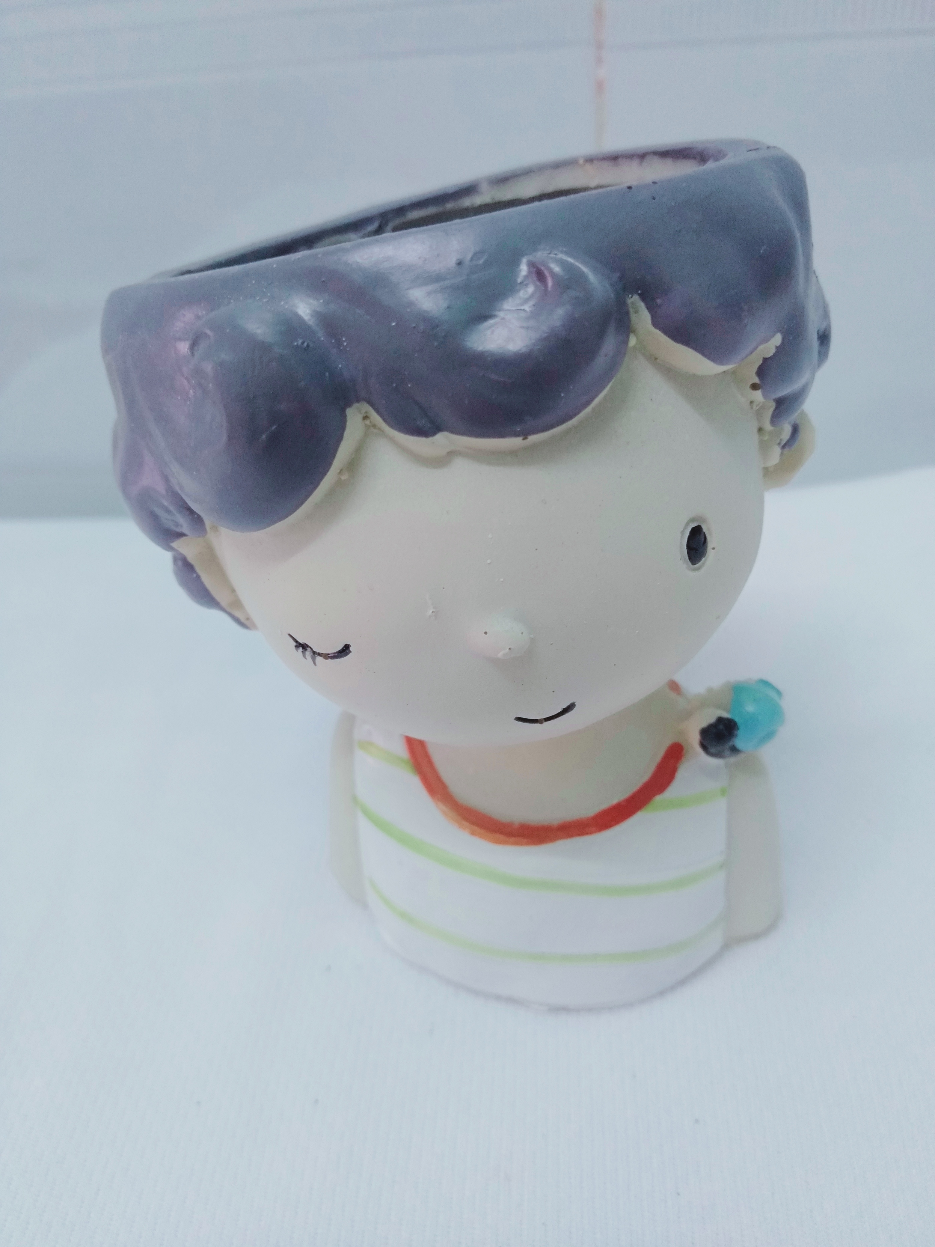 Chậu nhựa trồng cây sen đá xương rồng mini hình người dễ thương nhiều mẫu, chọn ngẫu nhiên, trọng lượng nhẹ , lọt lòng miengj chậu 5.5cm