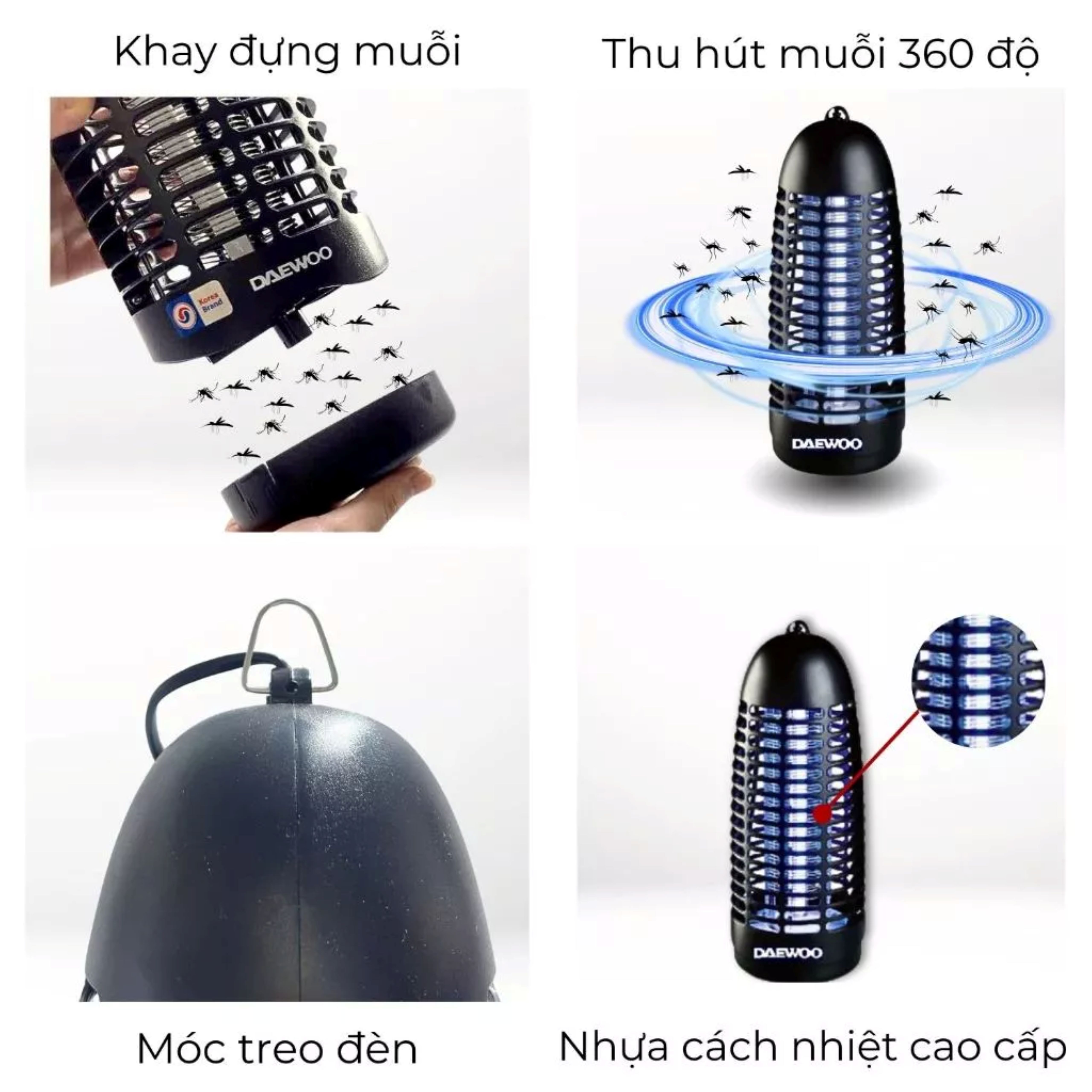 Đèn bắt muỗi Daewoo DWIK-680 Hàng Chính Hãng
