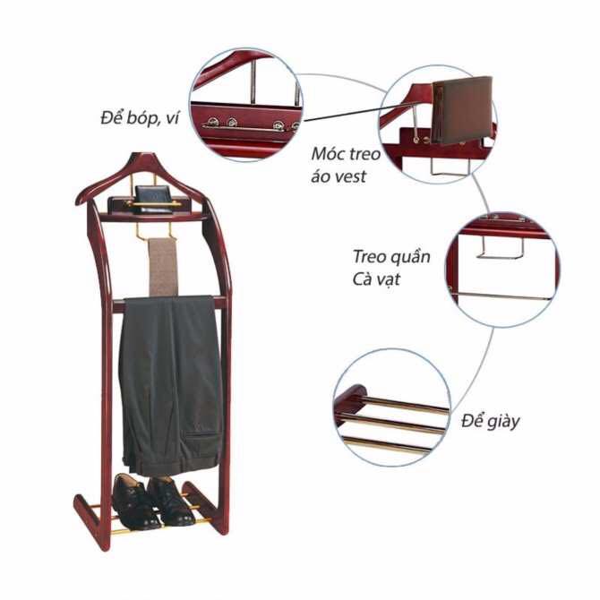 Cây treo quần áo vest, Mã J-32, Thương hiệu Chinasouth, Hàng nhập khẩu cao cấp
