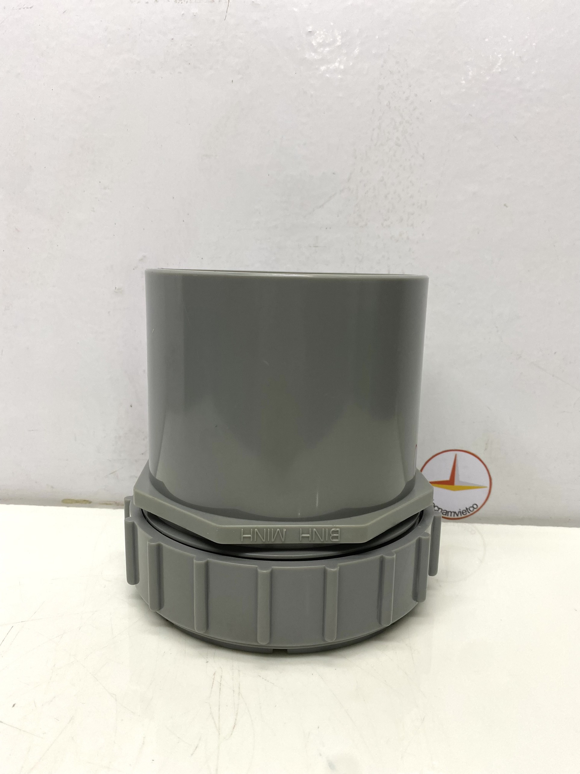 Bít xả ren ngoài 140 nhựa PVC Bình Minh _BXRN140
