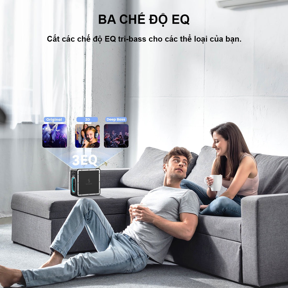 Loa Karaoke Bluetooth 5.0 SOUNARC A3 PRO Kèm 2 Micro Không Dây Và Điều Khiển Từ Xa, Công suất 160W, Pin Tích Hợp 24000mAh, Chống Nước IPX6 - Hàng chính hãng