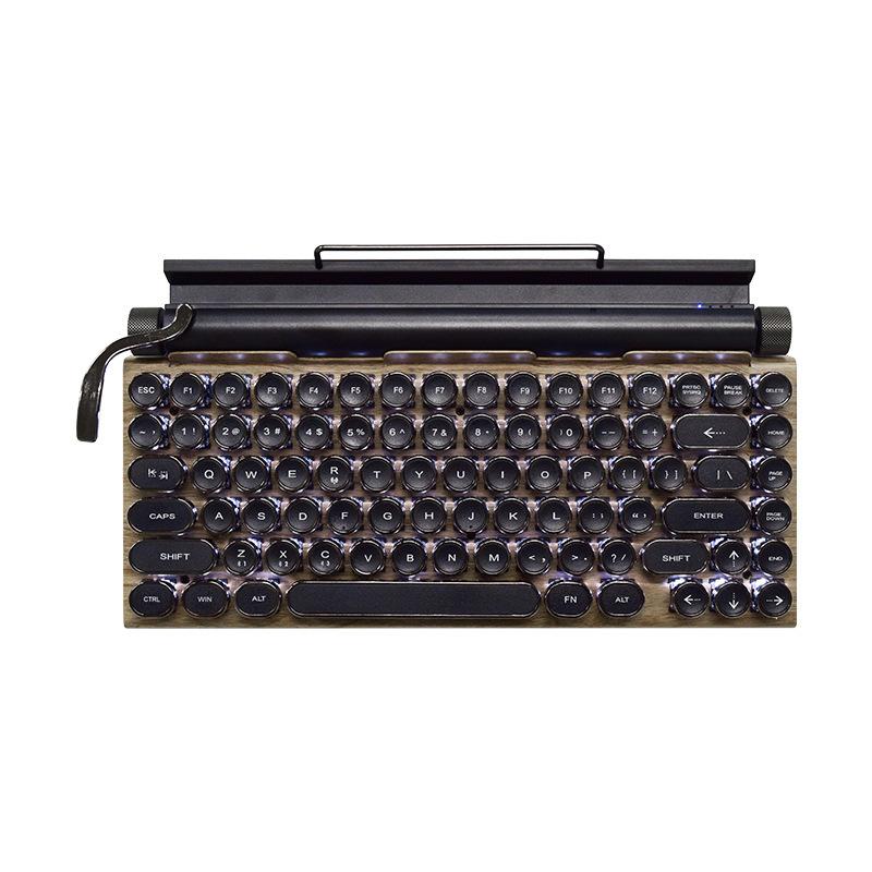 Nguồn Giá Thấp Nhất Punk Retro Bàn Phím Cơ Thể Thao Điện Tử Game Internet Cafe Có Dây Bluetooth Không Dây Xanh Trục Bàn Phím Cơ