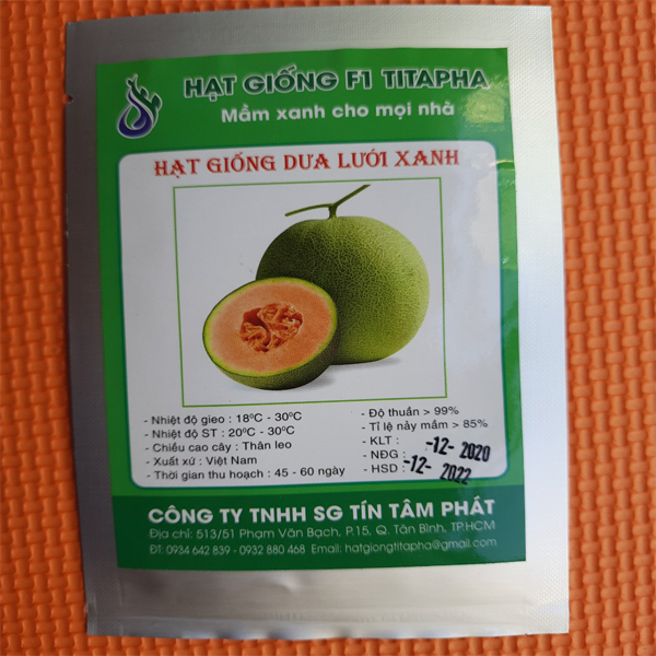 Hạt giống Dưa lưới xanh F1 - Titapha nảy mầm cao