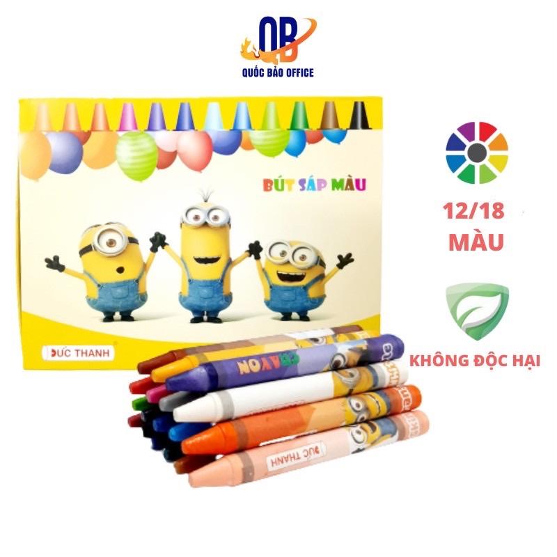 Bút sáp màu Đức Thanh - Hình minion tinh nghịch - 12 màu/ 18 màu - 1 hộp