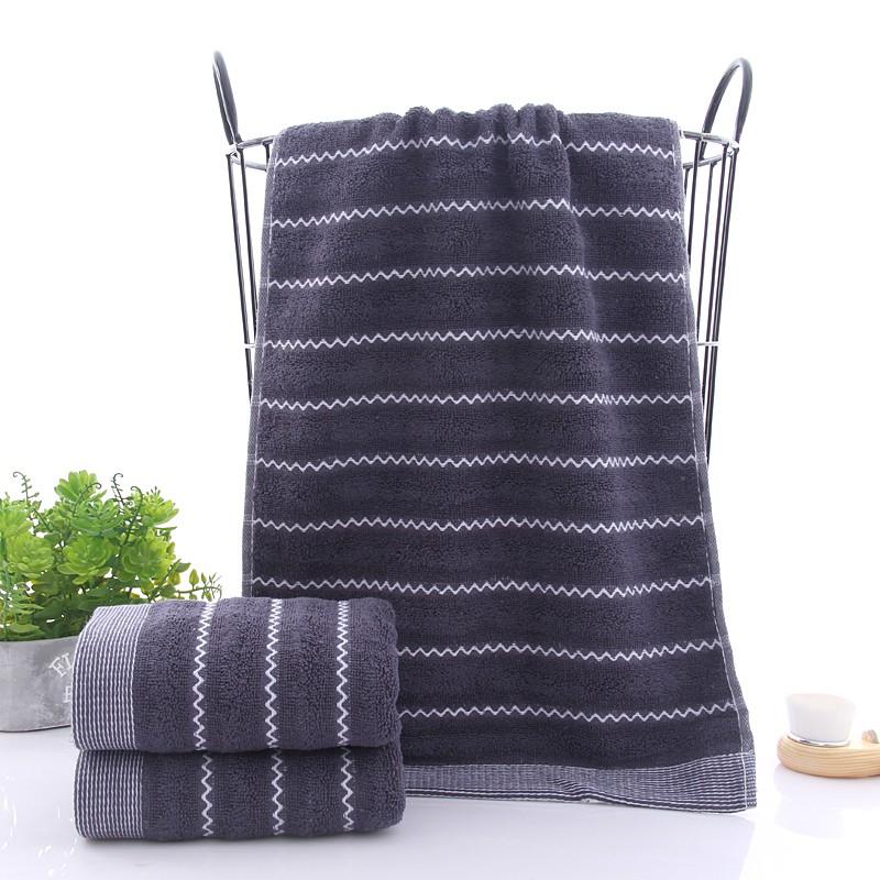 Khăn Tắm Lau Đầu Sợi Bông Cotton Siêu Thấm Hút - Khăn Lau Mặt Gợn Nước (34x74cm)