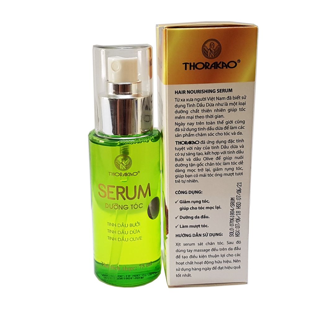 Serum dưỡng tóc Thorakao giảm rụng tóc cho tóc ống mượt 75ml  Nhà thuốc  FPT Long Châu