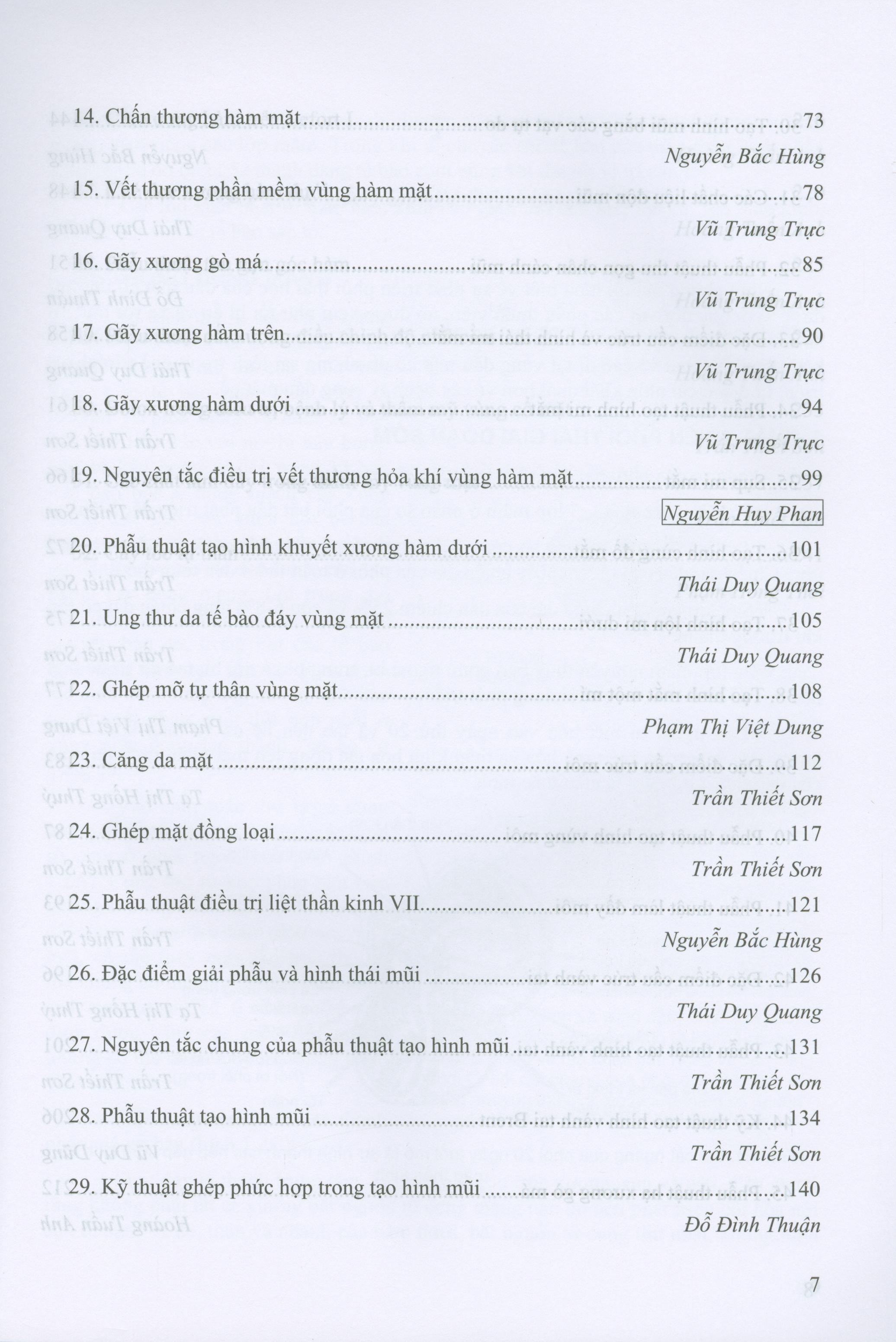 Các Vấn Đề Cơ Bản Trong Phẫu Thuật Tạo Hình Thẩm Mỹ (Phần III: Đầu Mạt Cổ)