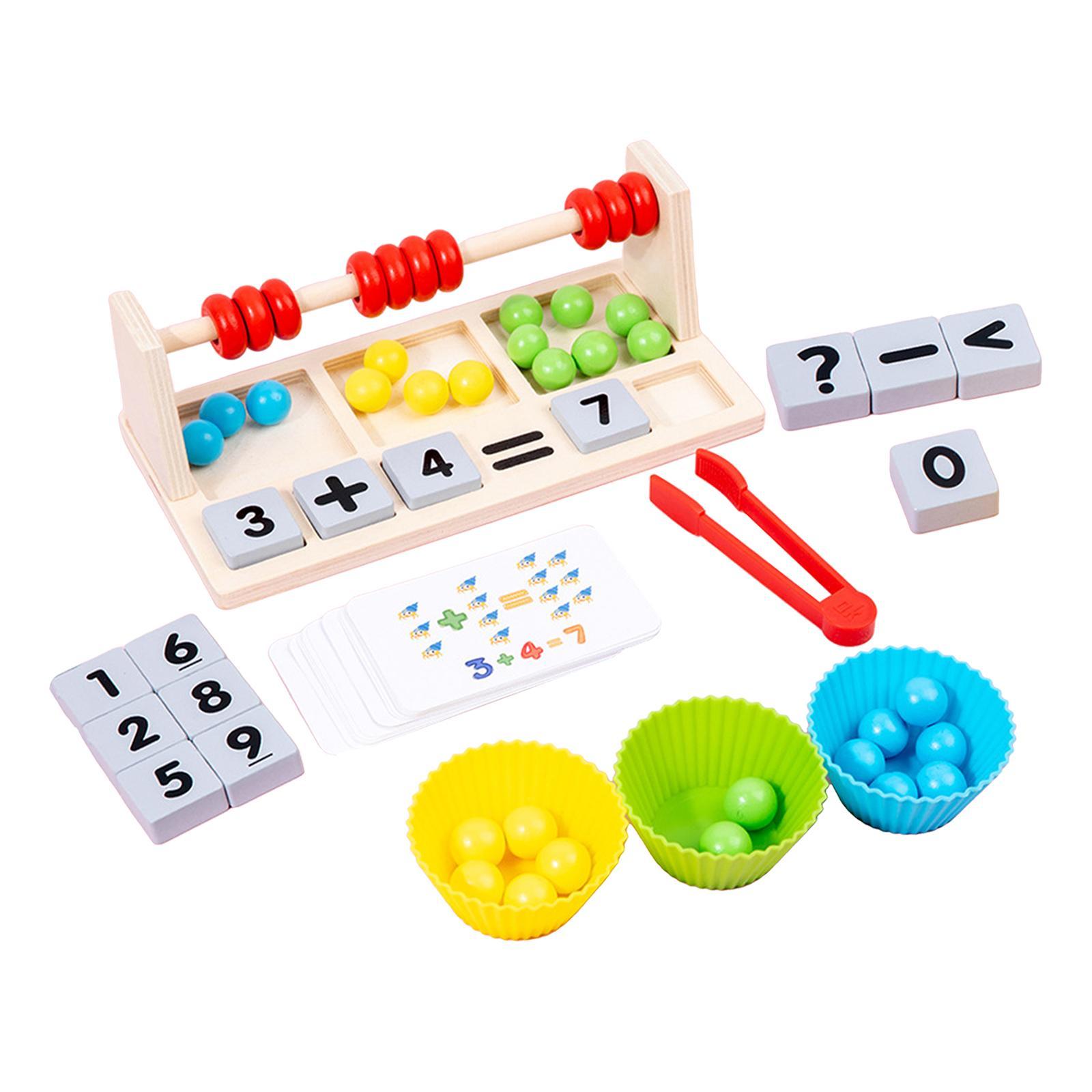 Learning Math Toy Gifts Color Sorting Educational Learning Toy Multicolor Teaching Aids Matching Board Wooden Toddler