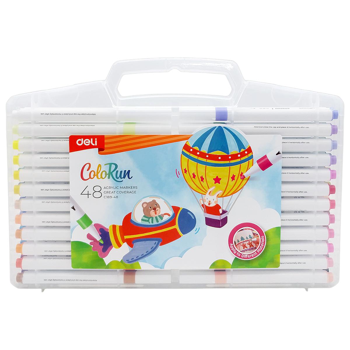 Hộp 48 Bút Marker Acrylic - Deli EC189-48