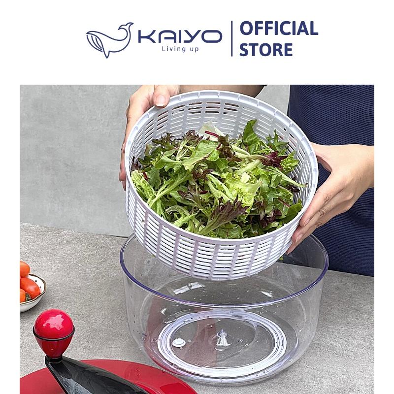 Rổ quay rau Kaiyo 5,5 lít màu xanh