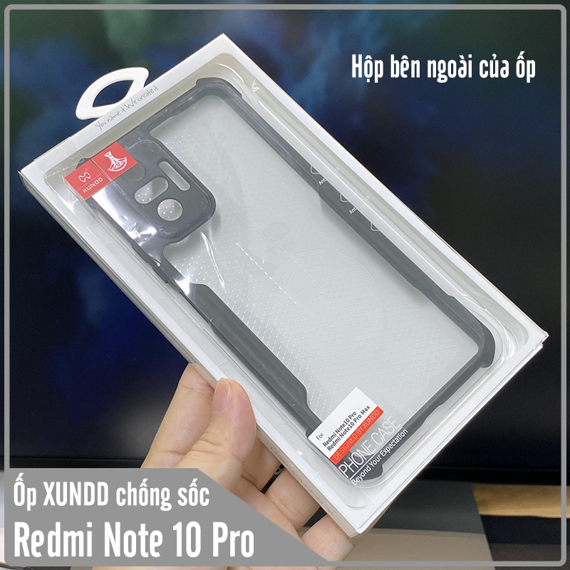 Ốp lưng cho Xiaomi Redmi Note 10 Pro 4G chống sốc trong viền nhựa dẻo XunDD - Hàng Nhập Khẩu