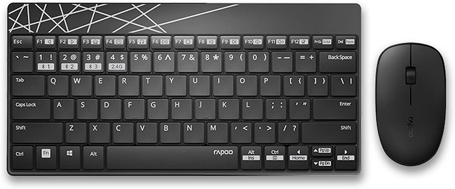 Bộ bàn phím và chuột không dây RAPOO 8000S - Hàng chính hãng