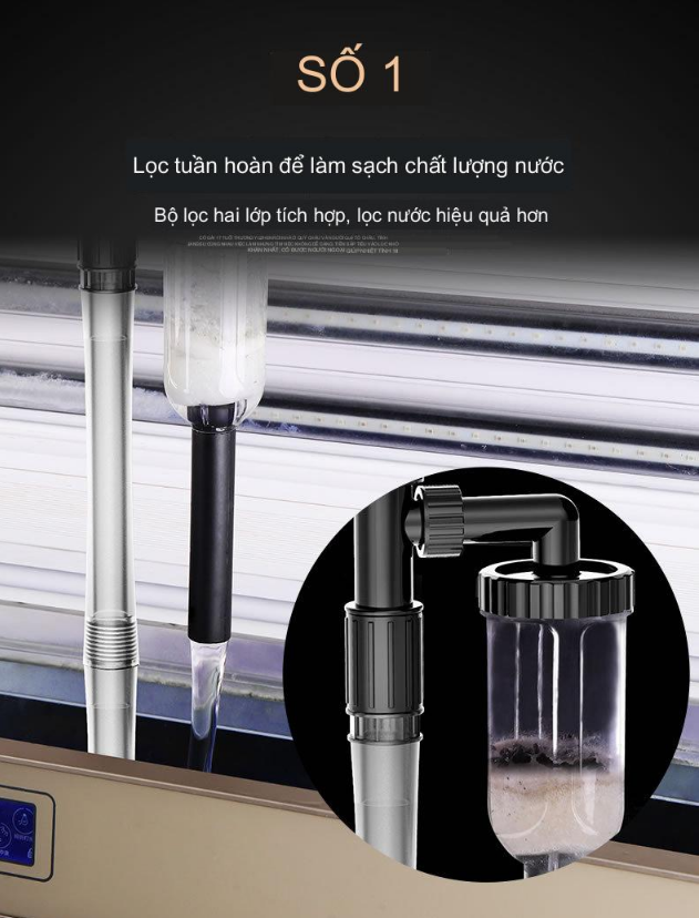 Máy thay nước vệ sinh súc cát rêu cặn bã bám hồ cá EFFORT EXCHANGE HXS-02  220v
