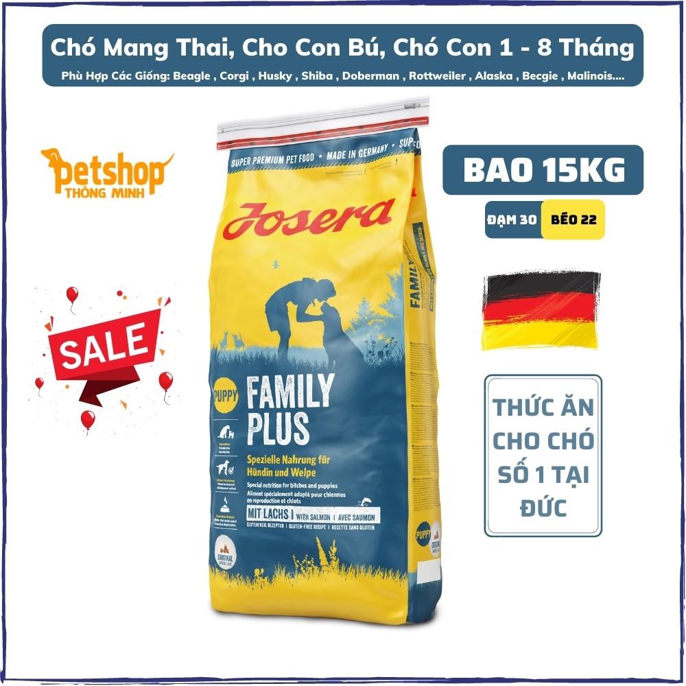 Thức Ăn Chó Cao Cấp Cho Các Giống Chó Từ 1 Tháng, Đang Mang Thai, Cho Con Bú - Josera Family Plus 15KG