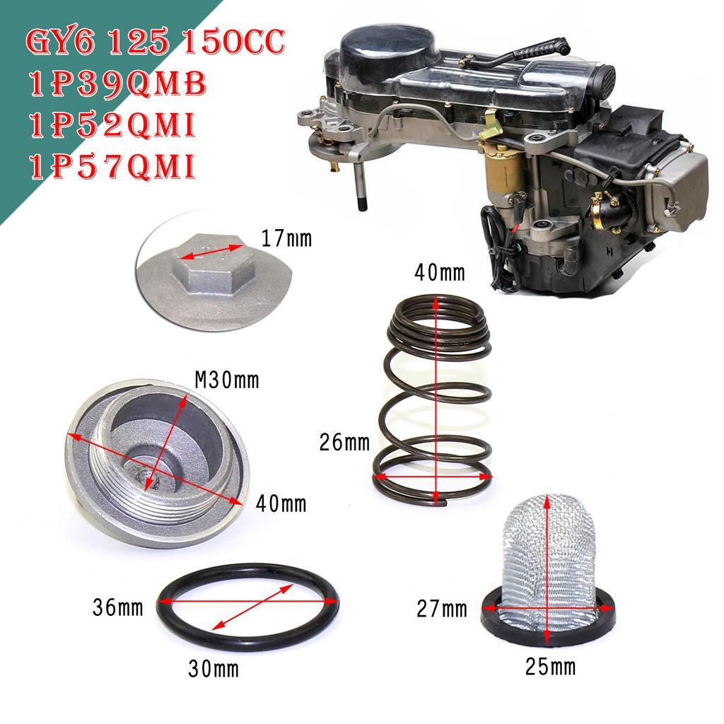 GY6 Engine Oil Drain Screw Oil Filter Mesh Spring Set 50 80 125 150cc