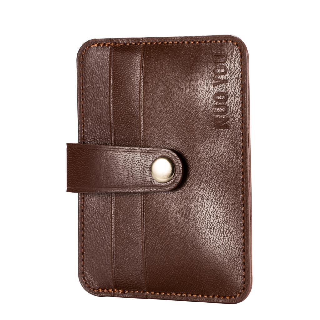Mens Luxury Quality Suede Real Leather Credit Card ID Holder Wallet Purse Gift for Him