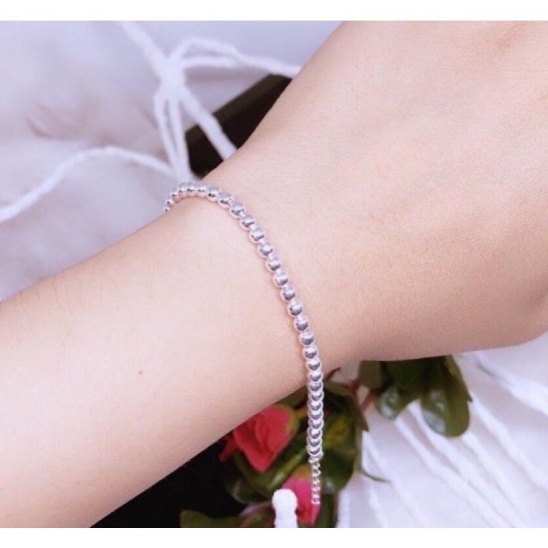 Lắc tay bạc nữ chuỗi bi HÀNG CAO CẤP lắc tay chuỗi bi phù hợp với các bạn nữ cá tính