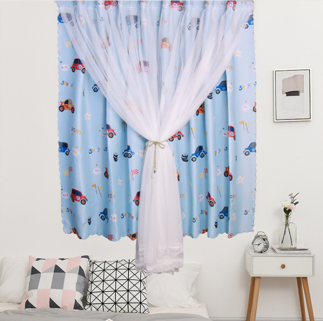Rèm Khoen Lỗ, Khoen Ri Đô, Rèm Dán Hai Lớp XE HƠI XANH Chống Nắng Tốt, Kích Thước Đa Dạng