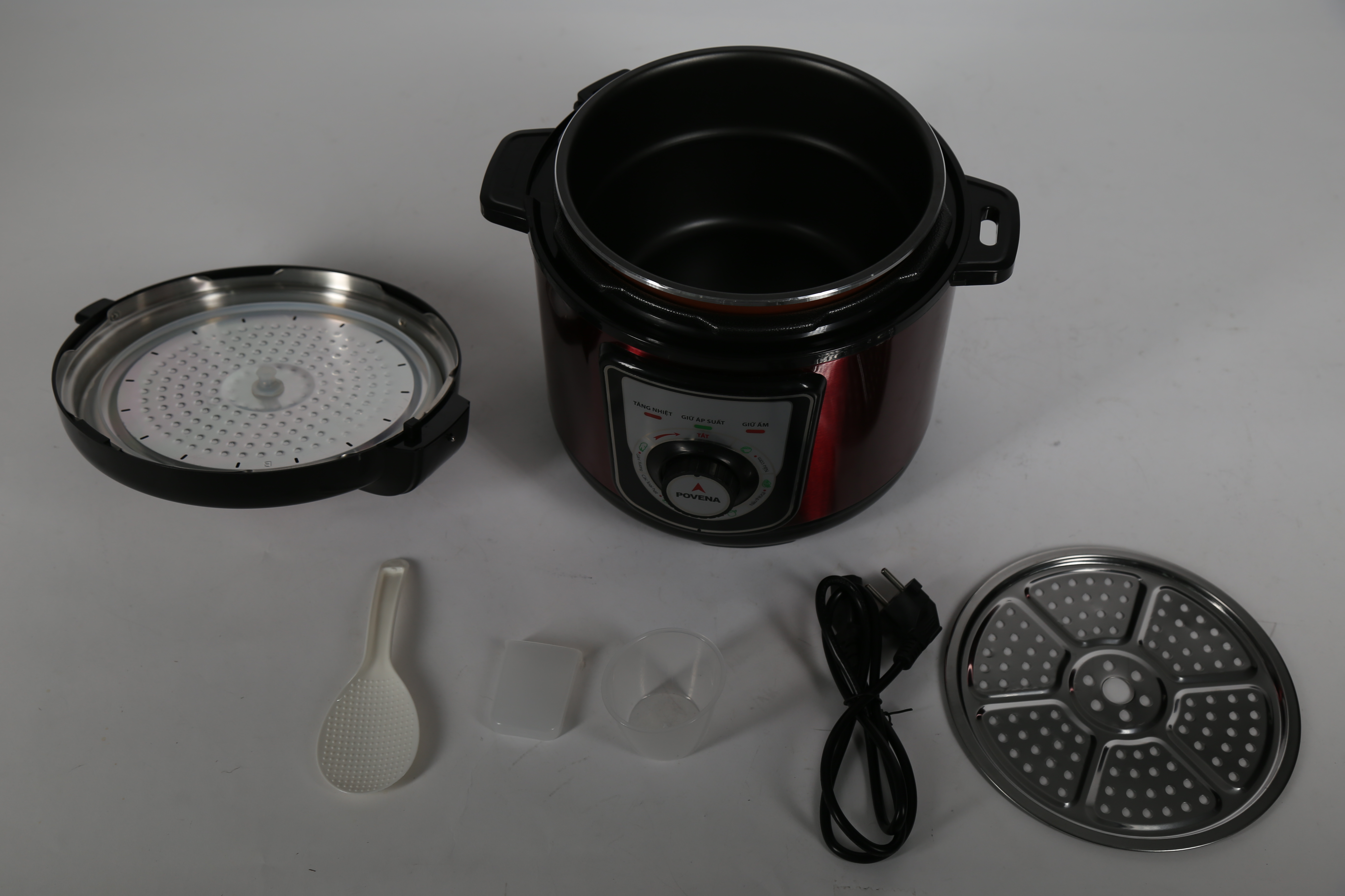 Nồi Áp Suất Điện POVENA PVN-5650 5 Chế Độ Hầm Xương Nấu Thịt Cá Dung Tích 5L - Hàng Chính Hãng