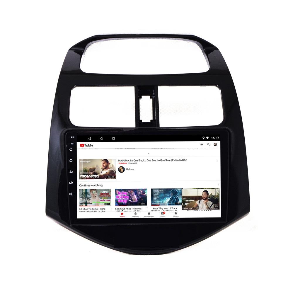 Mặt dưỡng kèm dây nguồn lắp màn hình android cho xe CHEVROLET SPARK 2011-2015