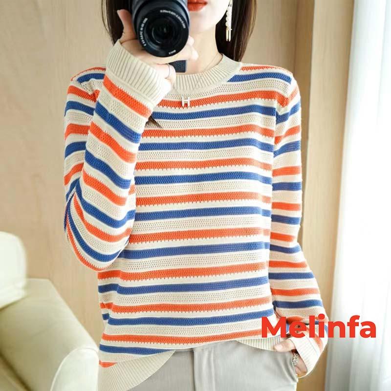 Áo len nữ dài tay len dệt kim Quảng Châu mềm mịn co giãn mặc mùa thu đông mã VAA0323