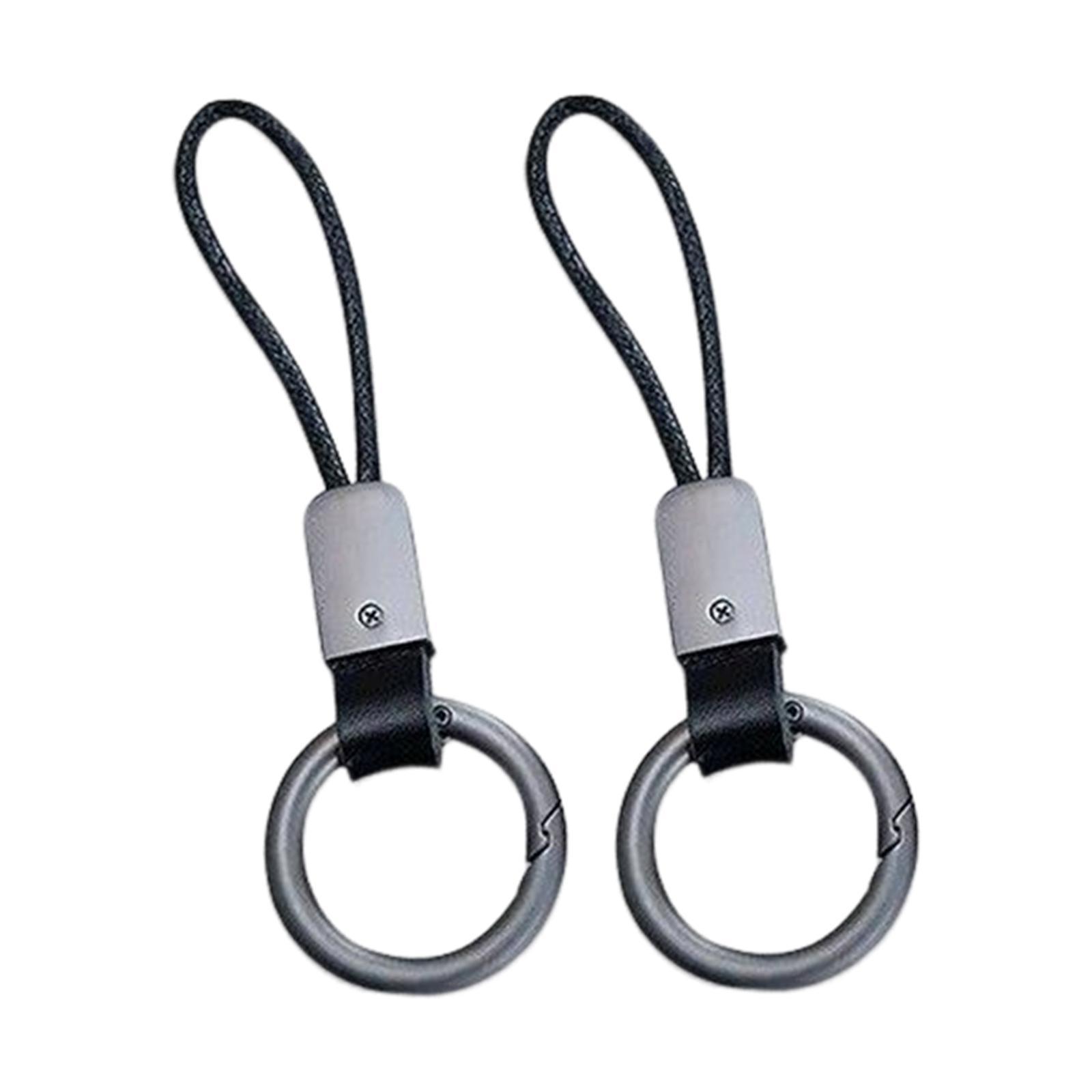 2x Car Keychains Key, Universal Easy to Install, with Anti Lost , Accessories Simple PU Leather Rope, Key Chains Key Fob Keychain Holder