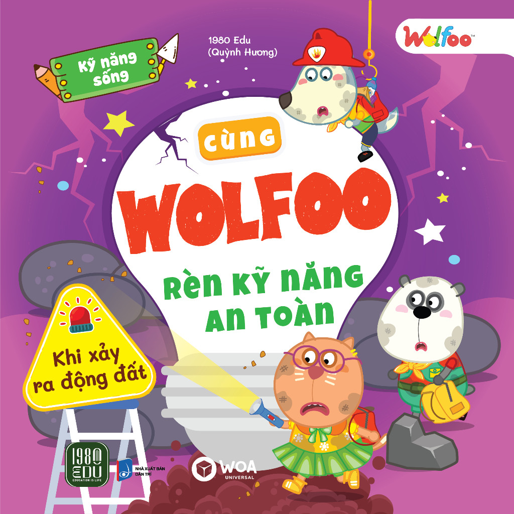 Sách - Cùng Wolfoo Rèn Kỹ Năng An Toàn Khi Xảy Ra Động Đất